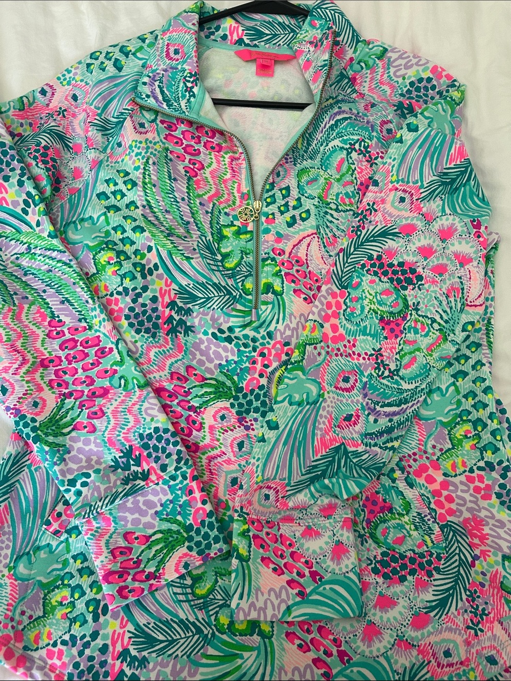 🦄 Lilly Pulitzer Skipper Popover in Alligator Alley, Size M